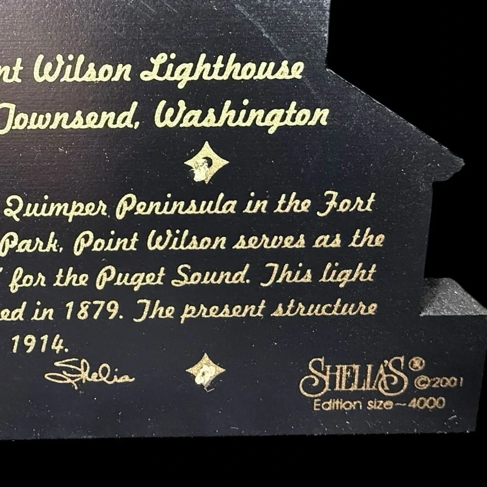 Point Wilson Lighthouse Port Townsend, WA‎ Shelia's Shelf Sitter with box 2001